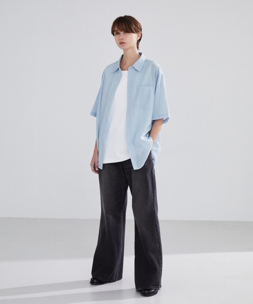 LUENNA(ルエナ)の「【LUENNA】Sheer Stripe Shirt / シアーストライプシャツ(シャツ/ブラウス・メンズ・クリーム/ブルー・L/M/S)」の19枚目の写真