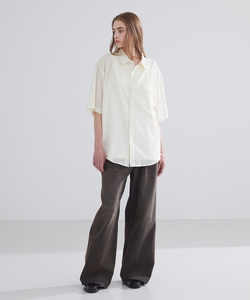ブラウス シャツ *Sheer ストライプ シャツ レディース LUENNA】Sheer Stripe Shirt / シアーストライプシャツ（シャツ