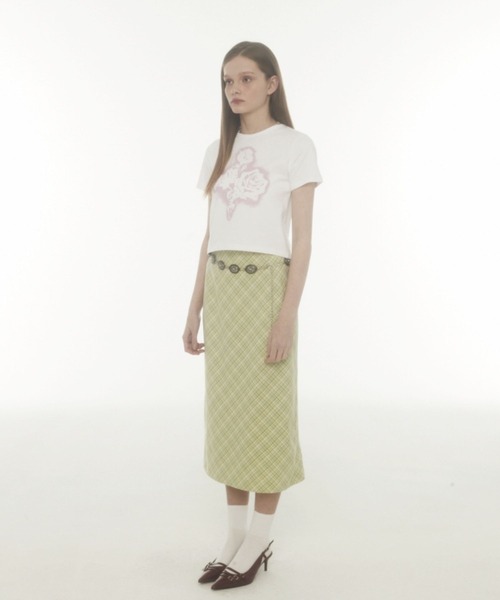 Midnight Move（ミッドナイトムーブ）の「Midnight Move／FL CROP  T（Tシャツ/カットソー・レディース・ブラック/ホワイト・FREE）」の10枚目の写真