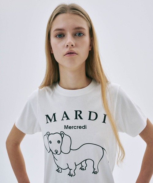 Mardi Mercredi（マルディメクルディ）の「SLIM TSHIRT DDANJI CH.06 / スリム Tシャツ ダンジ CH.06（Tシャツ/カットソー・レディース・アイボリー・FREE）」の5枚目の写真