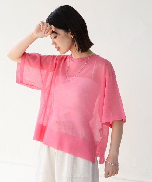 セール】スパーク糸シアープルオーバー（Tシャツ/カットソー