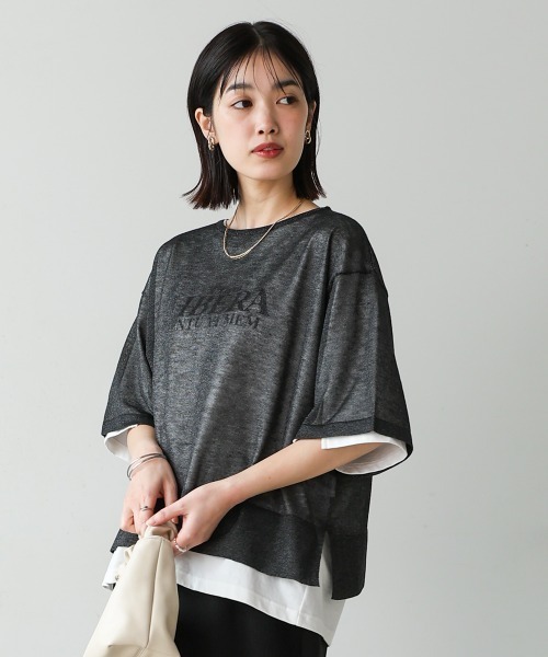セール】スパーク糸シアープルオーバー（Tシャツ/カットソー