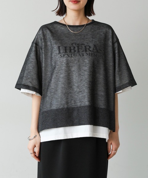 セール】スパーク糸シアープルオーバー（Tシャツ/カットソー