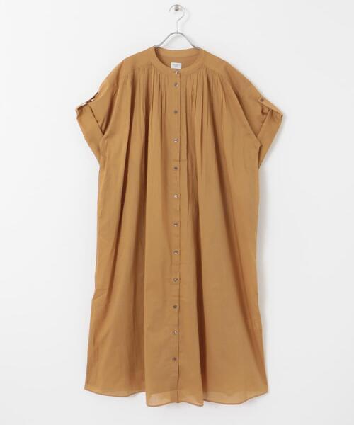 URBAN RESEARCH DOORS（アーバンリサーチドアーズ）の「コットンボイルロールアップハーフスリーブワンピース（ワンピース・レディース・オレンジ/グリーン系その他/ブラック/ブルー・MEDIUM）」の10枚目の写真