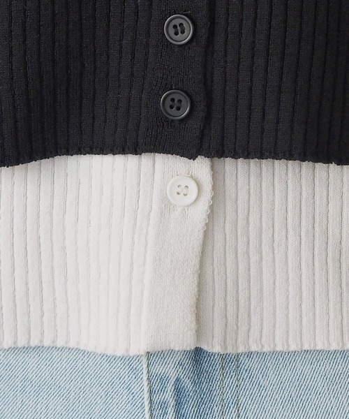 tiptop(ティップトップ)の「配色レイヤードカーディガン(ニット/セーター・レディース・ネイビー/グレー/ブルー/ブラック・FREE)」の17枚目の写真
