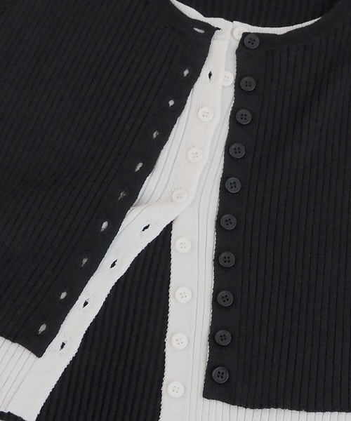 tiptop(ティップトップ)の「配色レイヤードカーディガン(ニット/セーター・レディース・ネイビー/グレー/ブルー/ブラック・FREE)」の19枚目の写真