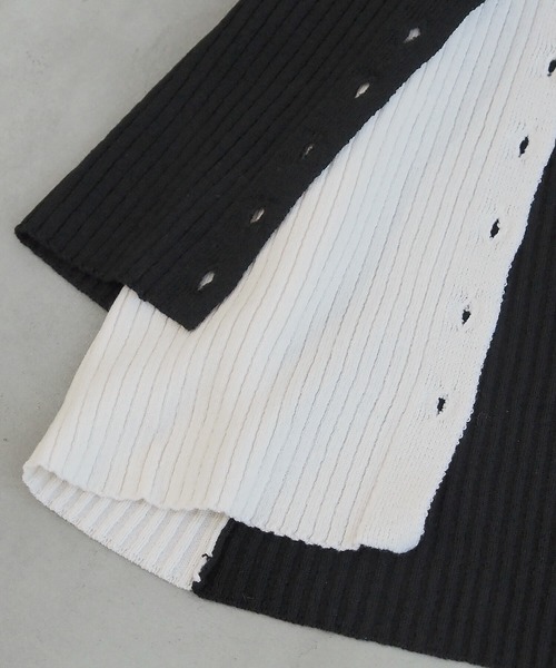 tiptop(ティップトップ)の「配色レイヤードカーディガン(ニット/セーター・レディース・ネイビー/グレー/ブルー/ブラック・FREE)」の22枚目の写真