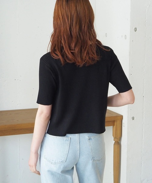 tiptop(ティップトップ)の「配色レイヤードカーディガン(ニット/セーター・レディース・ネイビー/グレー/ブルー/ブラック・FREE)」の10枚目の写真