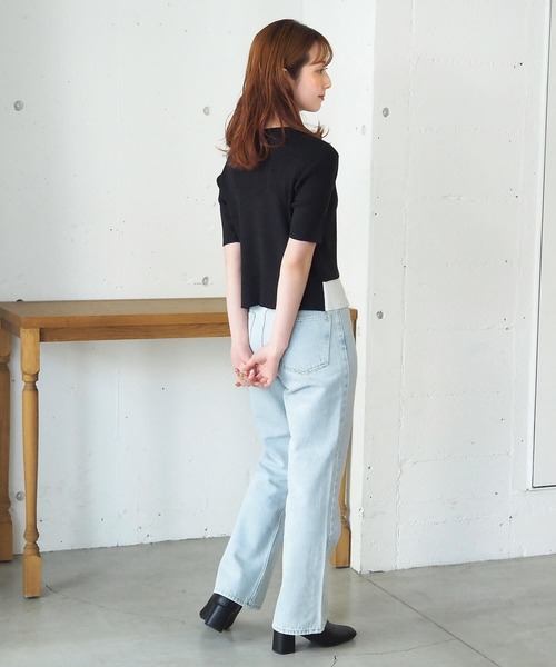 tiptop(ティップトップ)の「配色レイヤードカーディガン(ニット/セーター・レディース・ネイビー/グレー/ブルー/ブラック・FREE)」の11枚目の写真