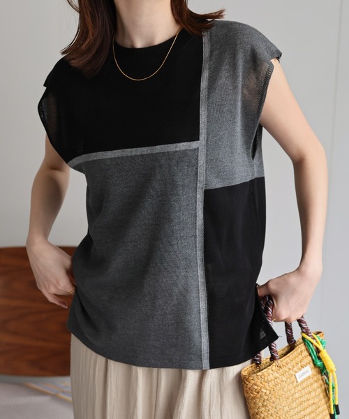 pleats please フレンチスリーブ トップス セール】肩タックフレンチスリーブトップス（Tシャツ/カットソー