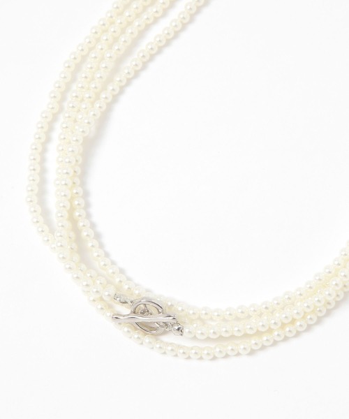 GLOBAL WORK（グローバルワーク）の「マルチロングネックレス/455546（ネックレス・レディース・ホワイト系その他5/シルバー/グレー系その他・ONE SIZE）」の4枚目の写真