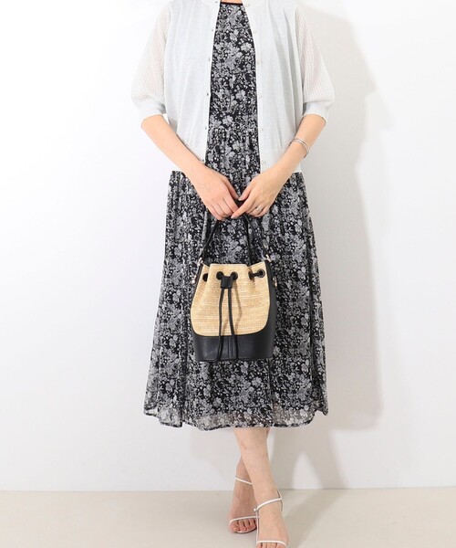 NOLLEY'S LIGHT(ノーリーズライト)の「袖レース柄5分袖カーディガン(ニット/セーター・レディース・ベージュ/ライトグレー/オフホワイト・38)」の11枚目の写真