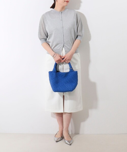 NOLLEY'S LIGHT(ノーリーズライト)の「袖レース柄5分袖カーディガン(ニット/セーター・レディース・ベージュ/ライトグレー/オフホワイト・38)」の21枚目の写真