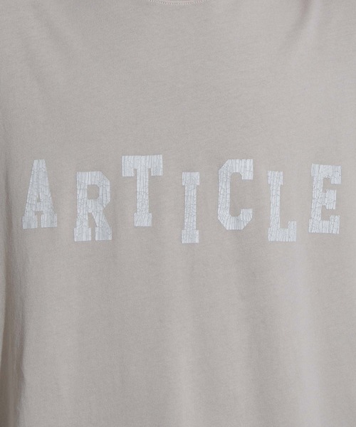 SLICK(スリック)の「【SLICK/スリック】Pigment Dye Damage Printed T-Shirt (ARTICLE) / ピグメントダイダメージプリントTシャツ (ARTICLE)/オーバーサイズ シルエット / ピグメント加工/ ビンテージ(Tシャツ/カットソー・メンズ・グレイッシュベージュ/ブルーグレー/ブラック・1/2/3)」の8枚目の写真