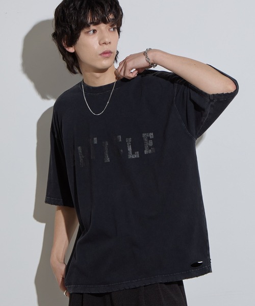 Tシャツ・カットソー SATUR Smudged logo Artwork T-Shirt 4XK908 SATUR Smudged logo Artwork T-Shirt 4XK908 (SATUR/Tシャツ