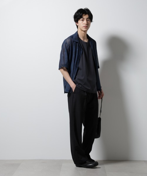 NORMANBROS(ノーマンブロス)の「NORMANBROS別注 メッシュプリントシャツ 半袖(シャツ/ブラウス・メンズ・バーガンディー/ネイビー・L/M)」の7枚目の写真