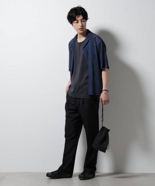 NORMANBROS(ノーマンブロス)の「NORMANBROS別注 メッシュプリントシャツ 半袖(シャツ/ブラウス・メンズ・バーガンディー/ネイビー・L/M)」の8枚目の写真