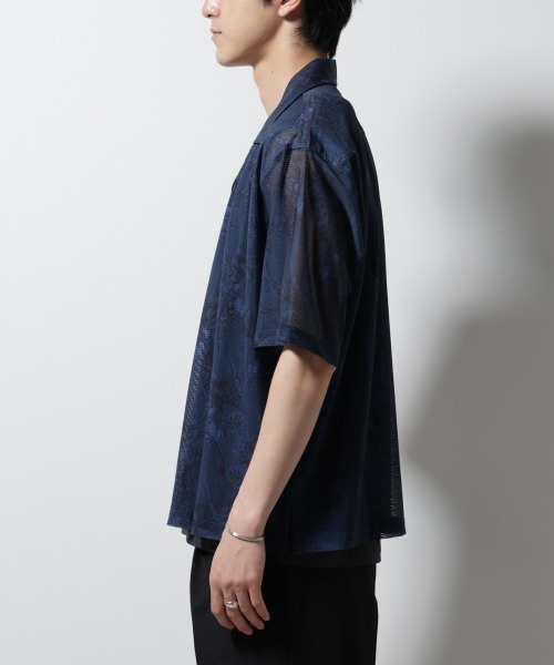 NORMANBROS(ノーマンブロス)の「NORMANBROS別注 メッシュプリントシャツ 半袖(シャツ/ブラウス・メンズ・バーガンディー/ネイビー・L/M)」の17枚目の写真