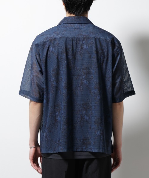 NORMANBROS(ノーマンブロス)の「NORMANBROS別注 メッシュプリントシャツ 半袖(シャツ/ブラウス・メンズ・バーガンディー/ネイビー・L/M)」の18枚目の写真