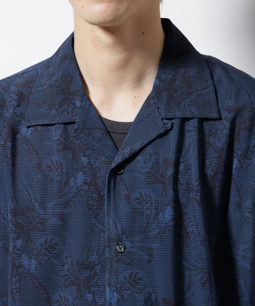 NORMANBROS(ノーマンブロス)の「NORMANBROS別注 メッシュプリントシャツ 半袖(シャツ/ブラウス・メンズ・バーガンディー/ネイビー・L/M)」の19枚目の写真
