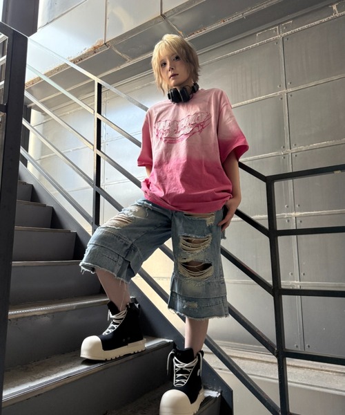 ATMARK(アットマーク)の「《3サイズ展開 / UNISEX 》デニム アソートハーフパンツ ショートパンツ(デニムパンツ・メンズ・ブルー系その他2/ブラック/サックスブルー/ブルー/グリーン/ブラック×ホワイト/ブルー系その他・MEDIUM/LARGE/X-LARGE)」の10枚目の写真