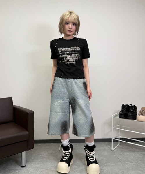 ATMARK(アットマーク)の「《3サイズ展開 / UNISEX 》デニム アソートハーフパンツ ショートパンツ(デニムパンツ・メンズ・ブルー系その他2/ブラック/サックスブルー/ブルー/グリーン/ブラック×ホワイト/ブルー系その他・MEDIUM/LARGE/X-LARGE)」の18枚目の写真