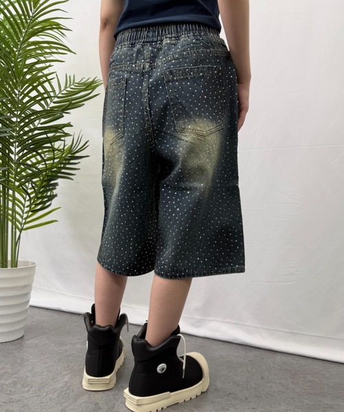 ATMARK(アットマーク)の「《3サイズ展開 / UNISEX 》デニム アソートハーフパンツ ショートパンツ(デニムパンツ・メンズ・ブルー系その他2/ブラック/サックスブルー/ブルー/グリーン/ブラック×ホワイト/ブルー系その他・MEDIUM/LARGE/X-LARGE)」の21枚目の写真