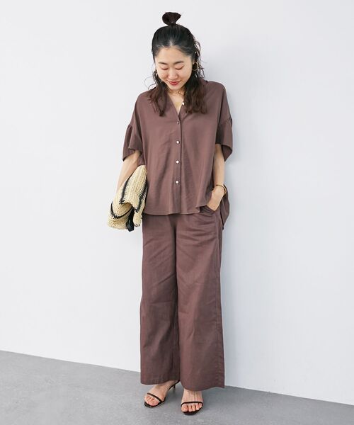 le.coeur blanc（ルクールブラン）の「《お気に入り急上昇！！》ヴィンテージライクフレアスリーブブラウス（シャツ/ブラウス・レディース・オフホワイト/ブラック/ブラウン/カーキオリーブ・38）」の11枚目の写真