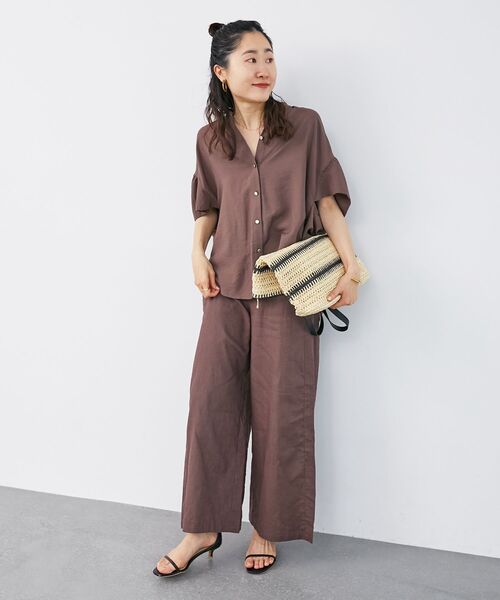 le.coeur blanc（ルクールブラン）の「《お気に入り急上昇！！》ヴィンテージライクフレアスリーブブラウス（シャツ/ブラウス・レディース・オフホワイト/ブラック/ブラウン/カーキオリーブ・38）」の12枚目の写真