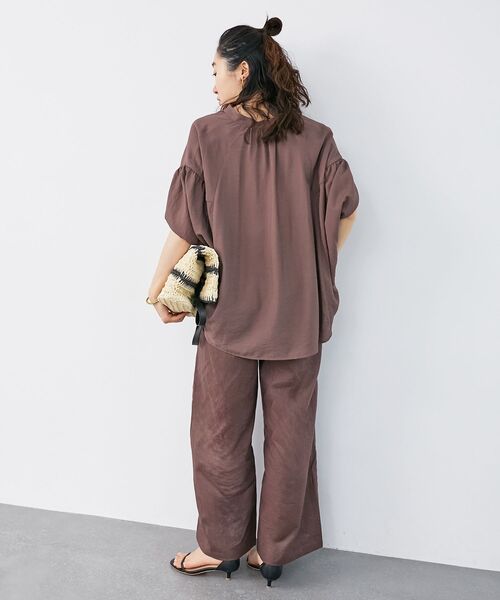 le.coeur blanc（ルクールブラン）の「《お気に入り急上昇！！》ヴィンテージライクフレアスリーブブラウス（シャツ/ブラウス・レディース・オフホワイト/ブラック/ブラウン/カーキオリーブ・38）」の14枚目の写真