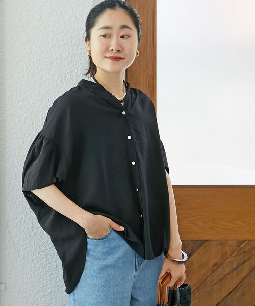 le.coeur blanc（ルクールブラン）の「《お気に入り急上昇！！》ヴィンテージライクフレアスリーブブラウス（シャツ/ブラウス・レディース・オフホワイト/ブラック/ブラウン/カーキオリーブ・38）」の17枚目の写真