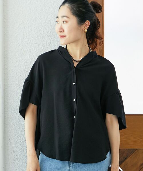 le.coeur blanc（ルクールブラン）の「《お気に入り急上昇！！》ヴィンテージライクフレアスリーブブラウス（シャツ/ブラウス・レディース・オフホワイト/ブラック/ブラウン/カーキオリーブ・38）」の19枚目の写真