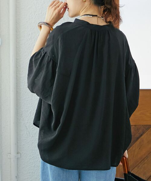 le.coeur blanc（ルクールブラン）の「《お気に入り急上昇！！》ヴィンテージライクフレアスリーブブラウス（シャツ/ブラウス・レディース・オフホワイト/ブラック/ブラウン/カーキオリーブ・38）」の22枚目の写真