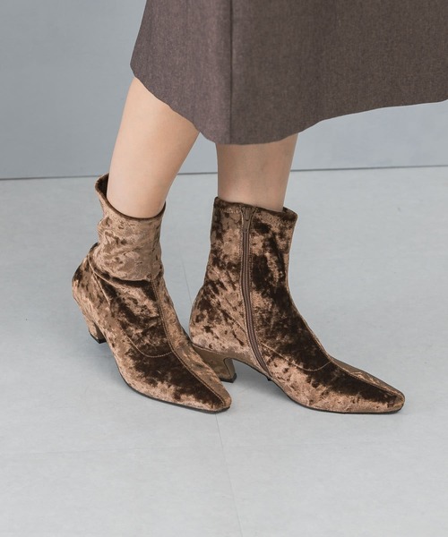 アーバンリサーチ ロッソ（URBAN RESEARCH ROSSO）/LE VERNIS　Velor stretch boots セール】LE VERNIS Velor stretch boots（ブーツ）｜URBAN RESEARCH