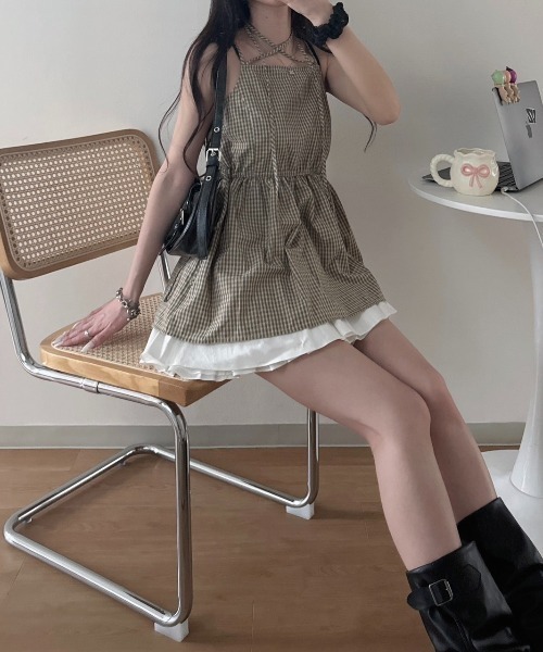 nemne store(ネンネストア)の「キャミソールチュニック(キャミソール・レディース・オフホワイト/ベージュ・SMALL/MEDIUM)」の10枚目の写真