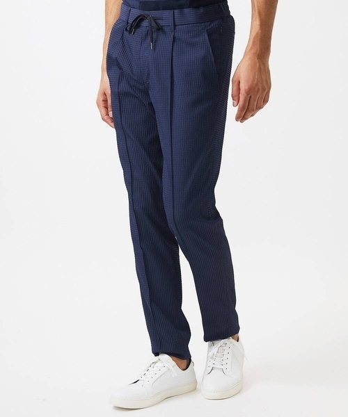 MICHEL KLEIN HOMME (ミッシェルクランオム)の「ワンタックイージーパンツ(スラックス・メンズ・ブラック/ライトグレー/ネイビー・MEDIUM/LARGE/X-LARGE)」の3枚目の写真