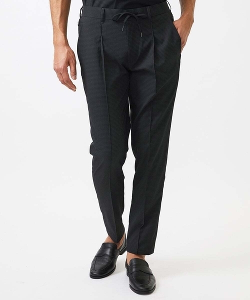 MICHEL KLEIN HOMME (ミッシェルクランオム)の「ワンタックイージーパンツ(スラックス・メンズ・ブラック/ライトグレー/ネイビー・MEDIUM/LARGE/X-LARGE)」の1枚目の写真