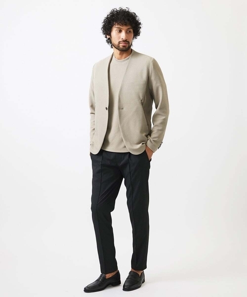 MICHEL KLEIN HOMME (ミッシェルクランオム)の「ワンタックイージーパンツ(スラックス・メンズ・ブラック/ライトグレー/ネイビー・MEDIUM/LARGE/X-LARGE)」の16枚目の写真