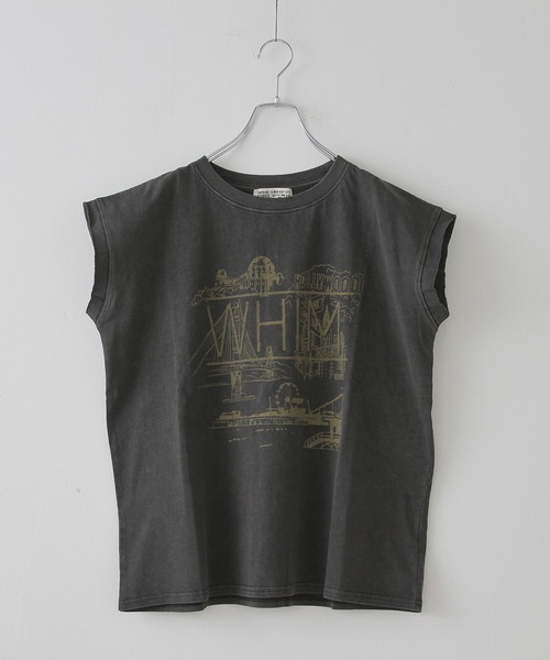 CUBE SUGAR（キューブシュガー）の「26/-OE天竺ピグメント染めノースリーブプルオーバー（Tシャツ/カットソー・レディース・ピンク/スミクロ/パープル/ナチュラル・M）」の12枚目の写真