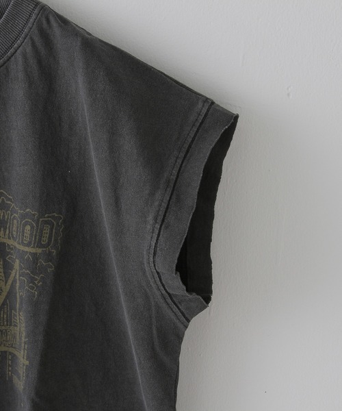 CUBE SUGAR（キューブシュガー）の「26/-OE天竺ピグメント染めノースリーブプルオーバー（Tシャツ/カットソー・レディース・ピンク/スミクロ/パープル/ナチュラル・M）」の13枚目の写真