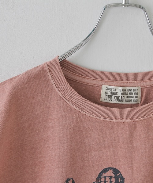 CUBE SUGAR（キューブシュガー）の「26/-OE天竺ピグメント染めノースリーブプルオーバー（Tシャツ/カットソー・レディース・ピンク/スミクロ/パープル/ナチュラル・M）」の15枚目の写真