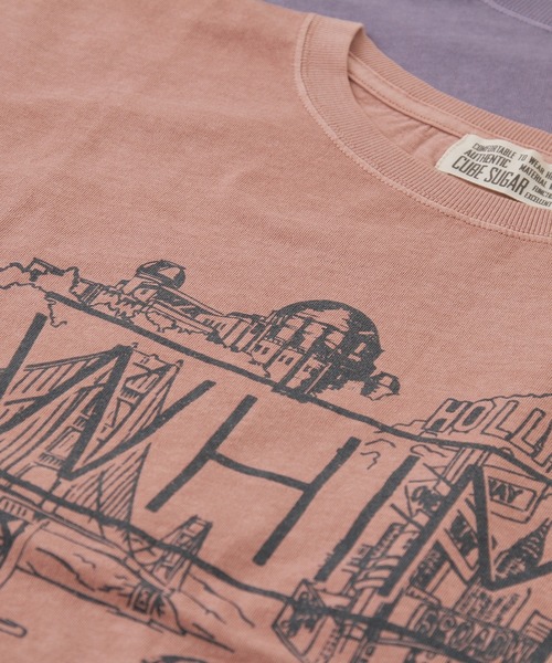 CUBE SUGAR（キューブシュガー）の「26/-OE天竺ピグメント染めノースリーブプルオーバー（Tシャツ/カットソー・レディース・ピンク/スミクロ/パープル/ナチュラル・M）」の17枚目の写真