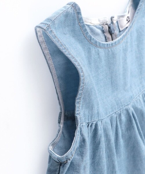EDWIN（エドウィン）の「【Ou? by EDWIN】デニムティアードワンピース（ワンピース・キッズ・サックスブルー・100/90/110/130/120/150/140）」の9枚目の写真
