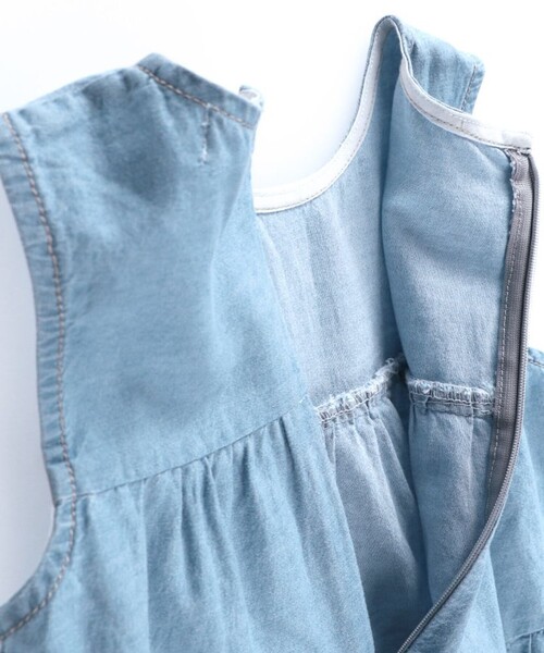 EDWIN（エドウィン）の「【Ou? by EDWIN】デニムティアードワンピース（ワンピース・キッズ・サックスブルー・100/90/110/130/120/150/140）」の15枚目の写真