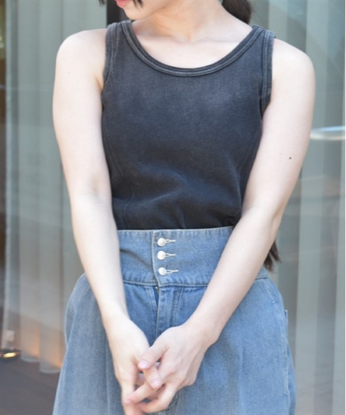 axes femme（アクシーズファム）の「ヴィンテージカラープルオーバー（タンクトップ・レディース・ブルー/カーキ/ブラック・FREE）」の5枚目の写真