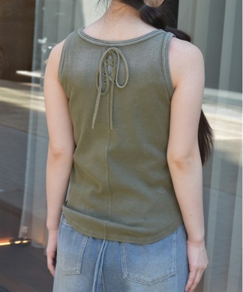 axes femme（アクシーズファム）の「ヴィンテージカラープルオーバー（タンクトップ・レディース・ブルー/カーキ/ブラック・FREE）」の7枚目の写真