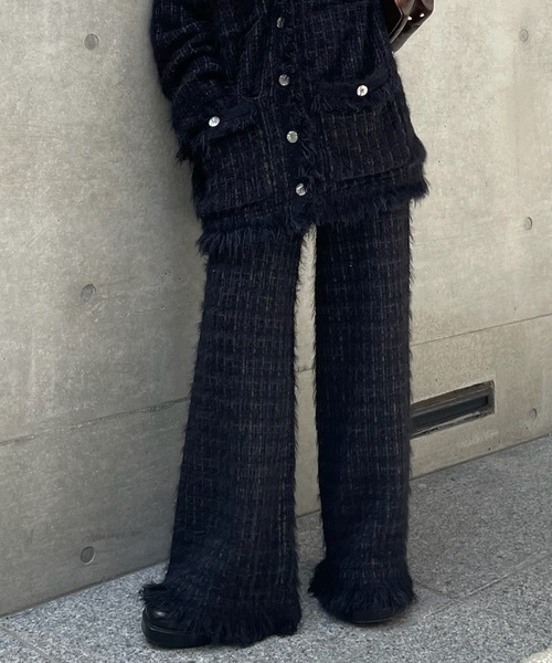 TWEED FRINGE KNIT PANTS（その他パンツ）｜Ameri（アメリ）の