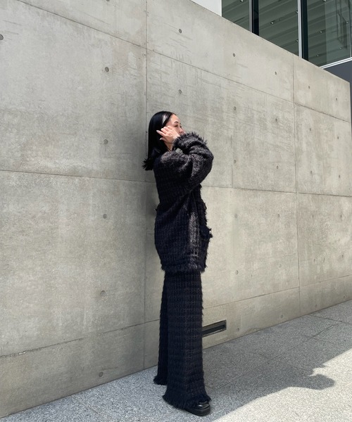 TWEED FRINGE KNIT PANTS（その他パンツ）｜Ameri（アメリ）の