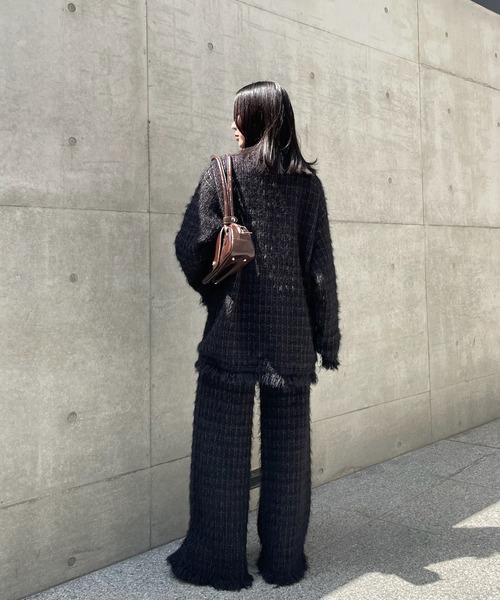 TWEED FRINGE KNIT PANTS（その他パンツ）｜Ameri（アメリ）の