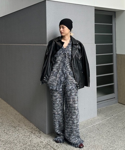 TWEED FRINGE KNIT PANTS（その他パンツ）｜Ameri（アメリ）の